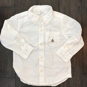 White collared button-up baby GAP oxford shirt
